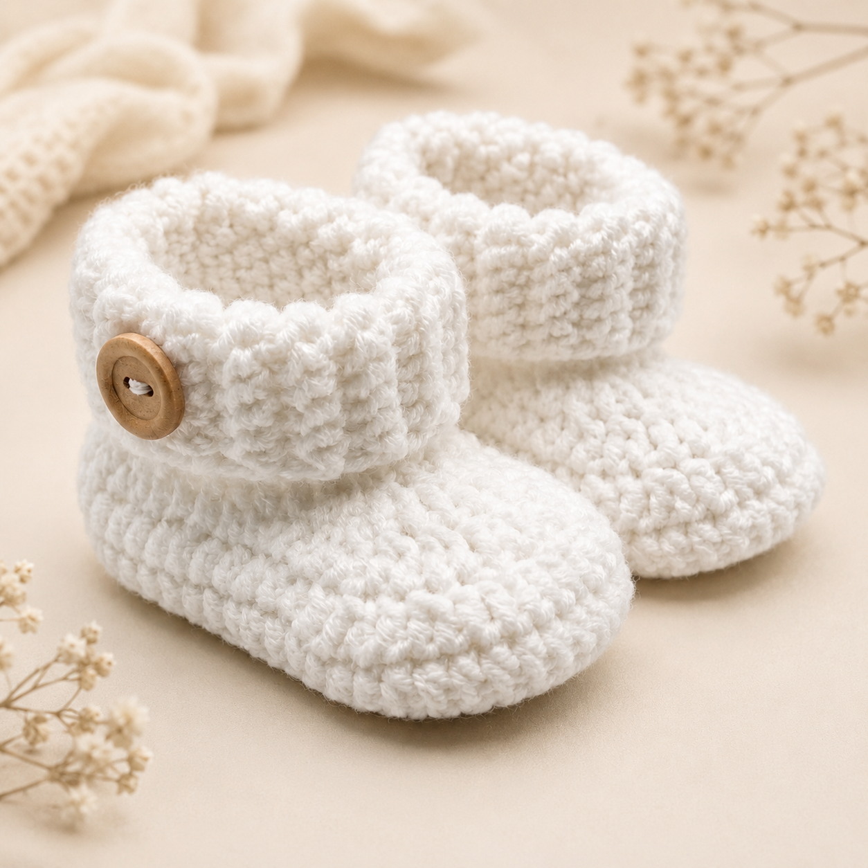 Cloud Knit Baby Booties