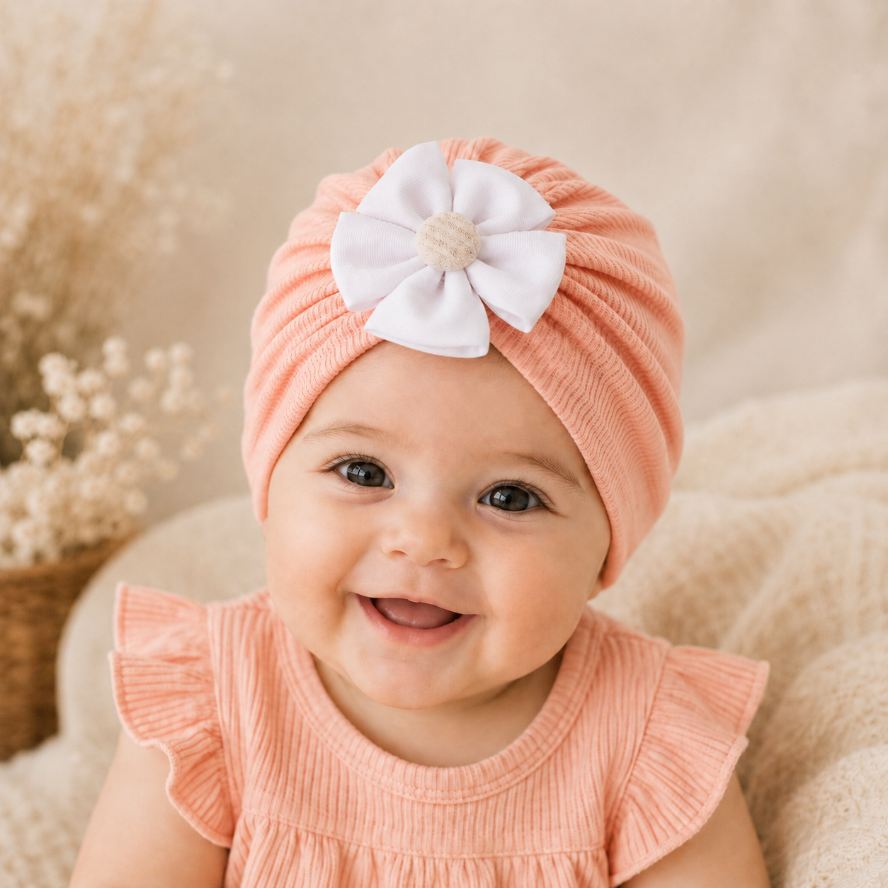 Peach hat
